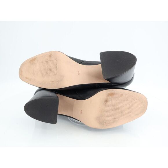 Bernardo Nola Womens Bootie Sz 10 M Block Heel Black Antique Calf Leather Boots - Picture 6 of 13